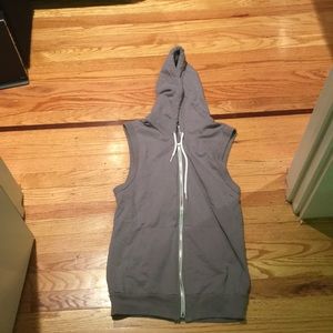 American Apparel hoodie vest